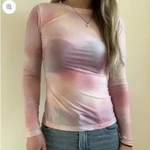 Free People Sheer Ombré Top Sz Medium - Picture 1 of 1